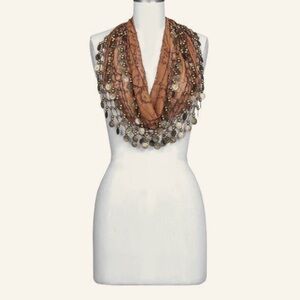 Patricia Nash Map Print Coin embellished scarf NWOT!
Soooo cool!